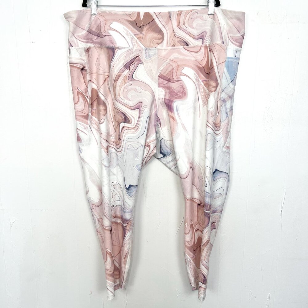 Old Navy Active PowerSoft Wavy Print Side Pockets High-Rise Leggings‎ 4X